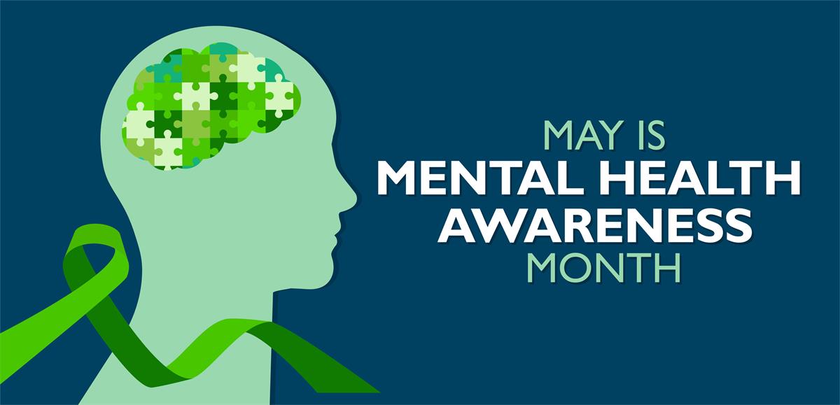 Mental health awareness month, vector illustration